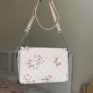 Nine West Pink Floral Crossbody Purse